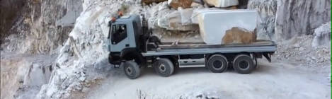 Transporting Carrara Marble Blocks