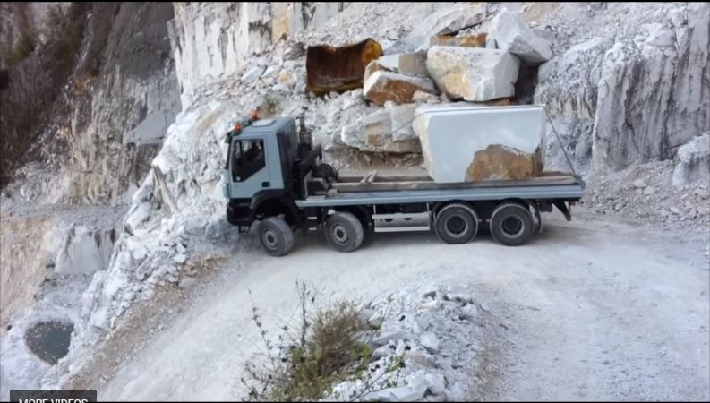Transporting Carrara Marble Blocks