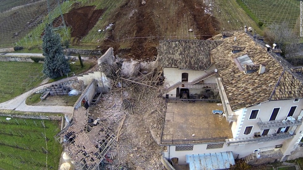 Rockfall Destroys Italian House