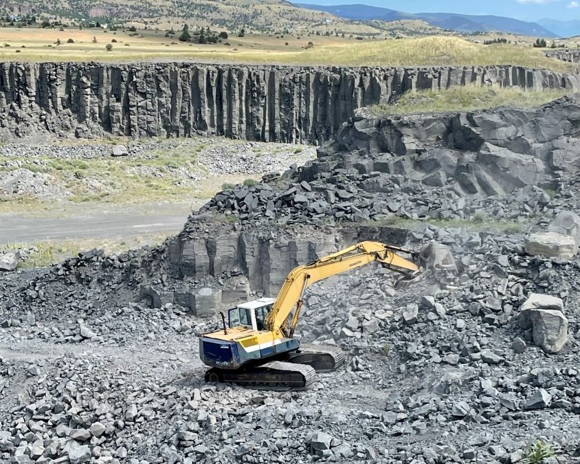 Basalt From an Old Railroad Ballast Quarry