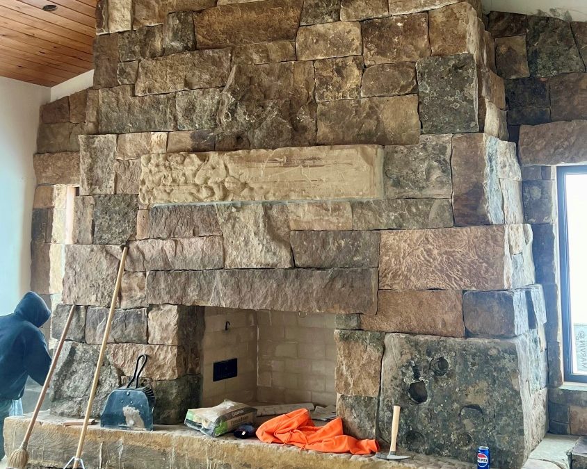 Chunky Rustic Fireplace